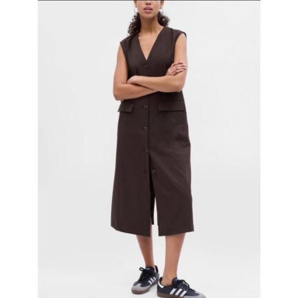 GAP Jackets & Blazers - NWOT Gap Double Breasted Long Sleeveless Vest. C19